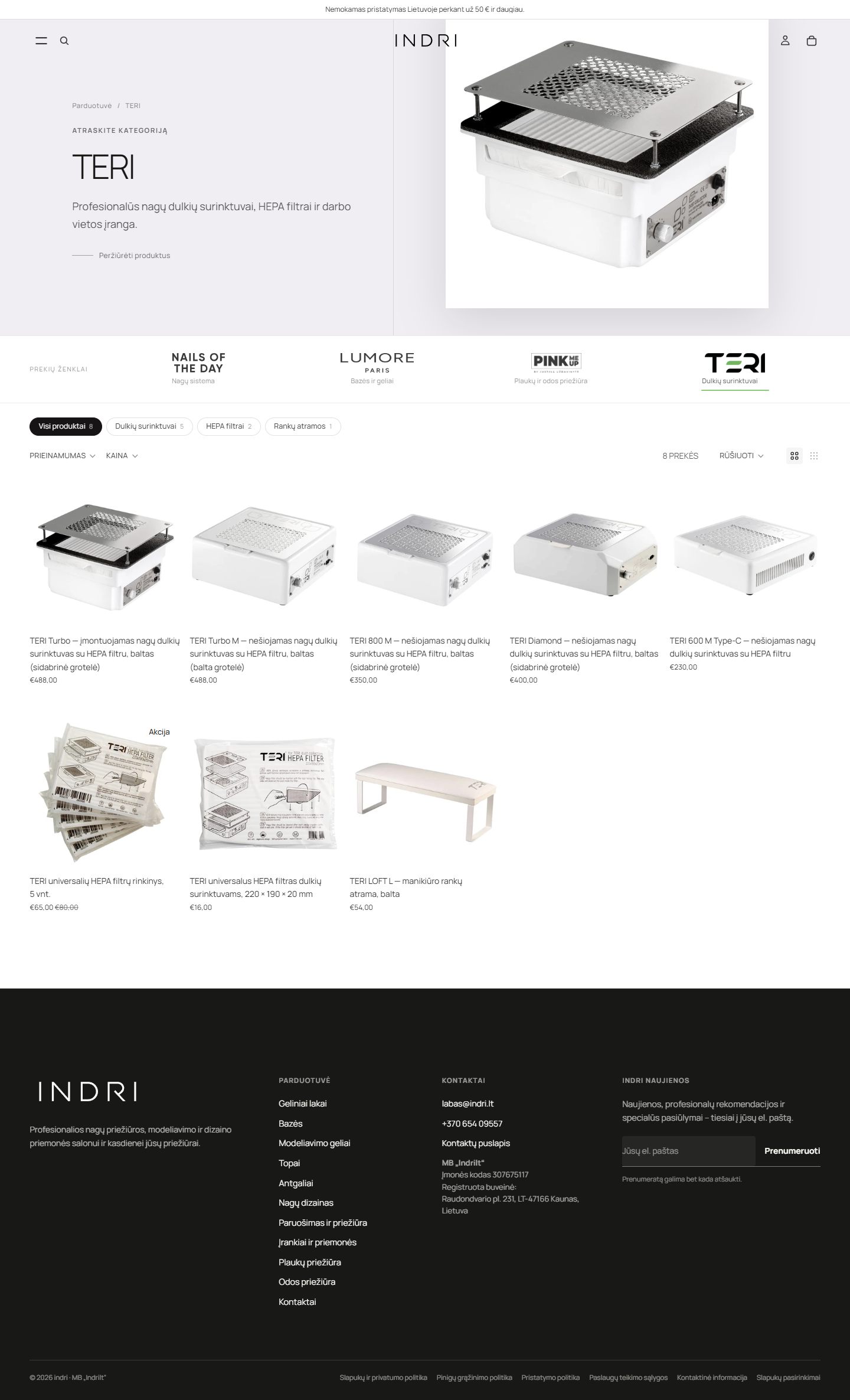 INDRI — Teri, pilnas realus puslapis